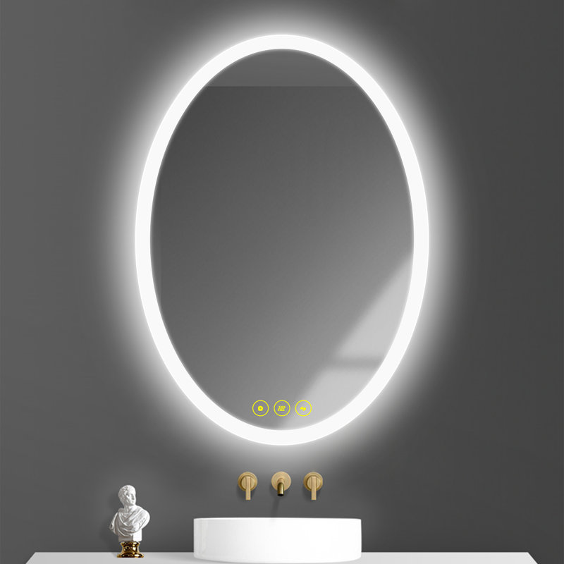 Miroir lumineux de salle de bain Calmas, 24 po x 32 po