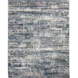 Abstract Area Rug in Blue/Gray/Charcoal