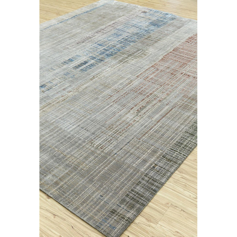 Contemporary One-of-a-Kind Rectangle 5'6" X 8' Hand Knotted Area Rug