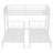 Metal Twin over Twin & Twin XL Triple Bunk Bed for 3 Kids with Guardrails & Ladder, White