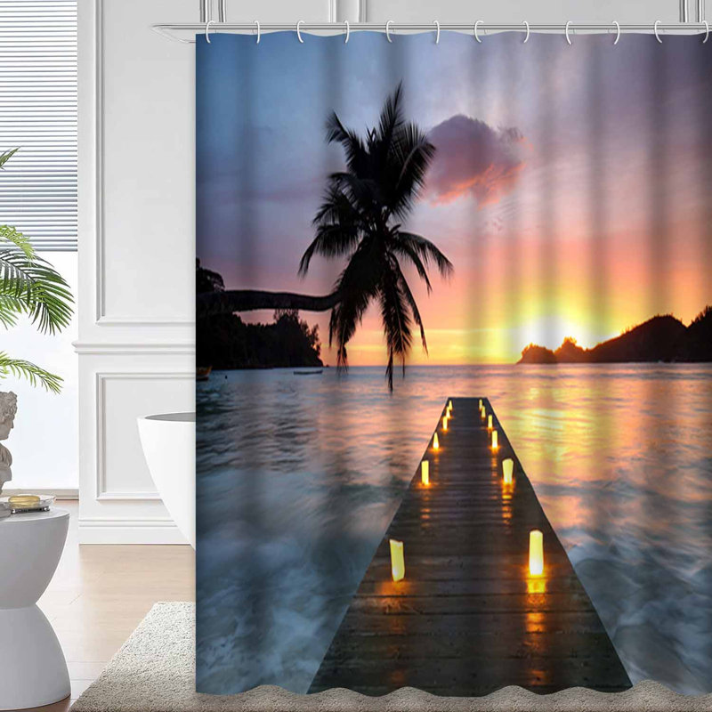 Rideau de douche Beach Holiday, L 72 po x l 72 po