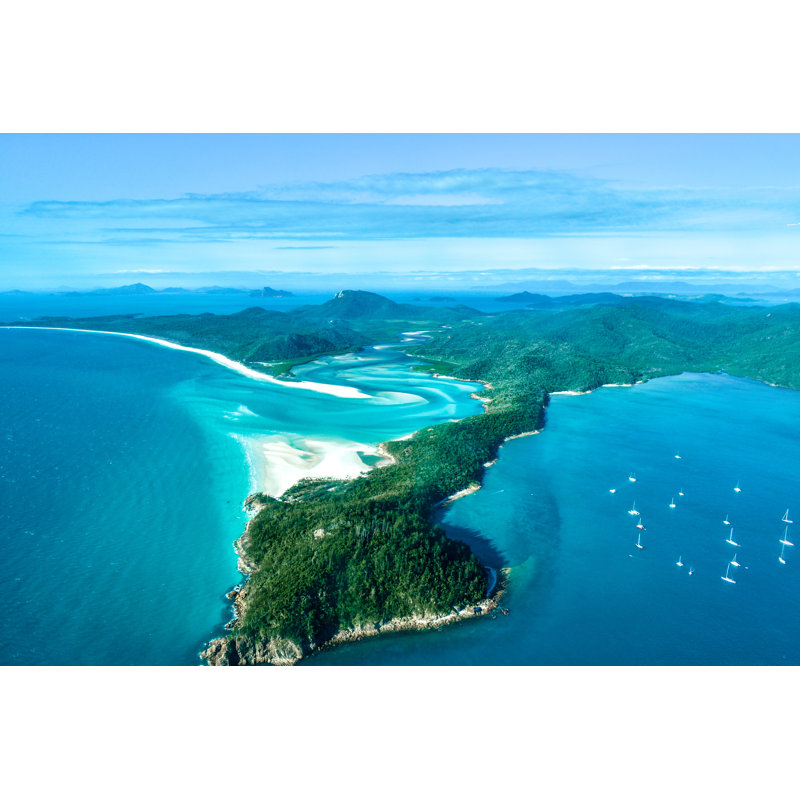 Hill Inlet - Wrapped Canvas Print, 30cm H x 46cm W x 3.8cm D