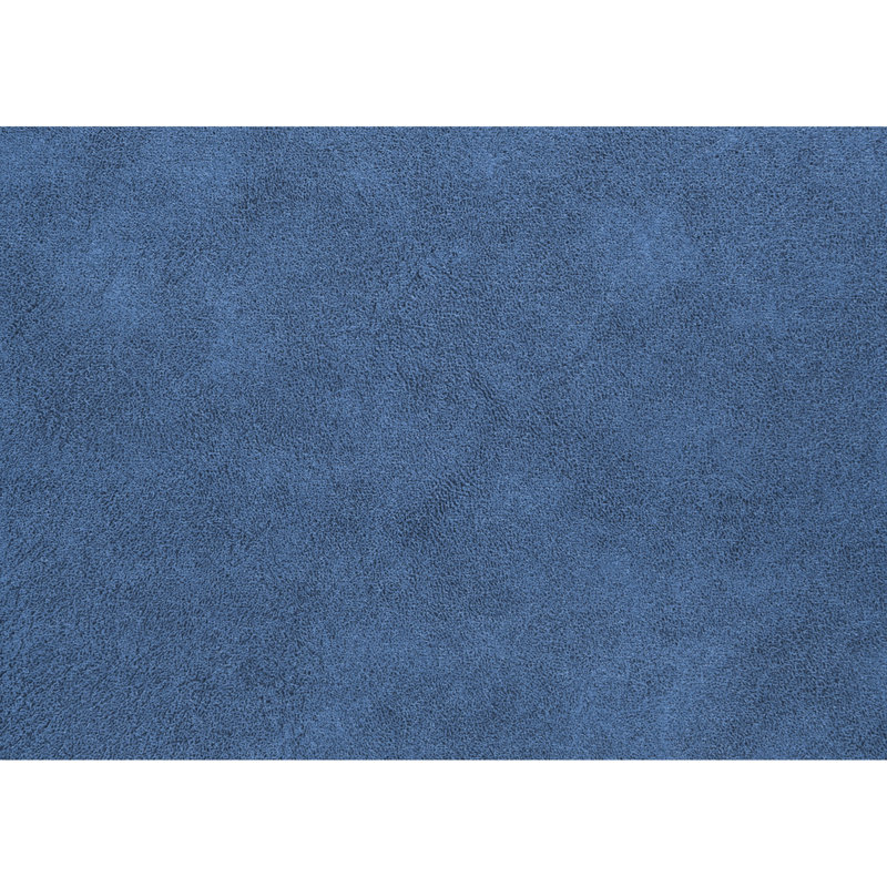 Très grand lit plateforme bleu avec tête de lit rembourrée et confortable