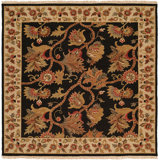 Wool Floral Area Rug in Brown/Black/Beige