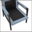 Mid-Century Modern Chenille Upholstered Accent Armchair-1436643699