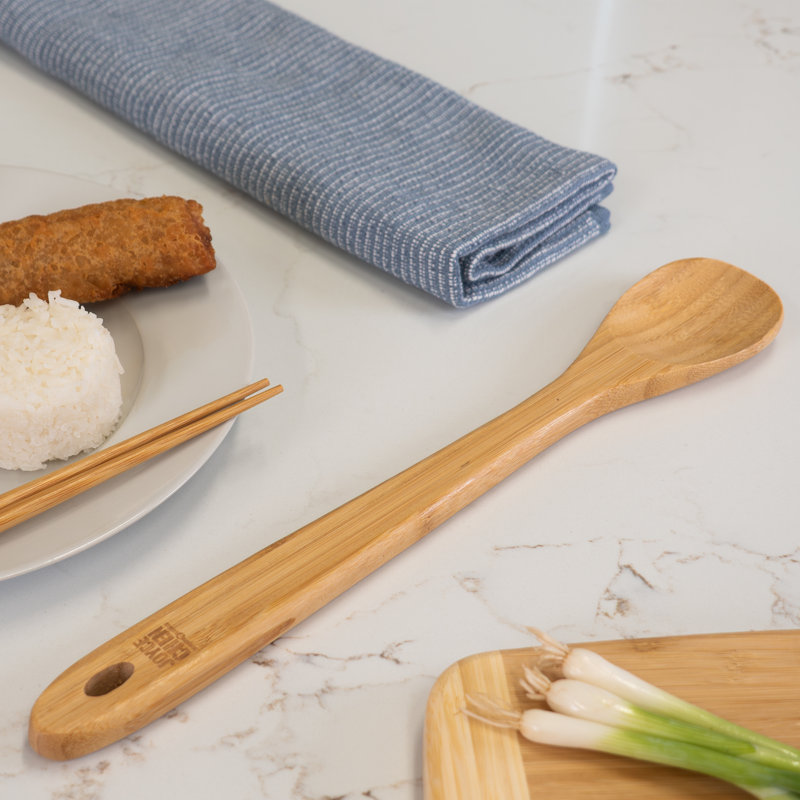 Joyce Chen Burnished Bamboo Mixing Spoon, 15-inch