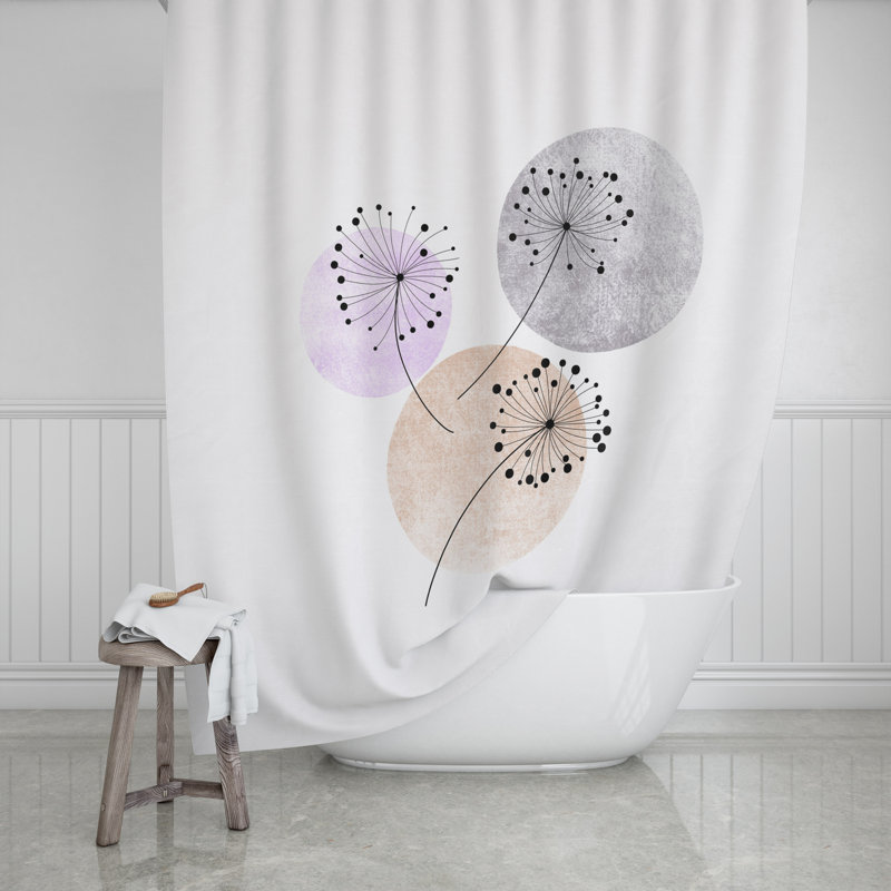 Braegan Abstract Shower Curtain, 72" H x 70" W