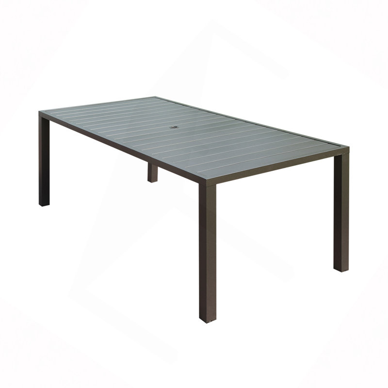 Table de salle à manger d'extérieur pour 8 personnes, H 29,53 po x L 78,66 po x l 38,11 po
