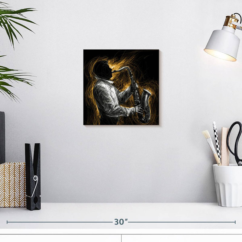 Abarca Saxophone Solo, 10" H x 10" W