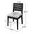 Armless Dining Chair (2), Wood With Weather- Upholstery, Traditional Slat Appearance, Grey, 400-Pound Weight Limit Two Chairs, Strong Structure, Water- Panel Seat And Back, Grey Hue, 400Lb Support