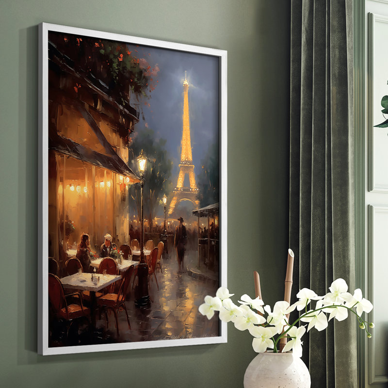Paysages de la série Cccxxxi - Impression encadrée de qualité supérieure - Prêt à être accroché - Aucun clou requis, Blanc