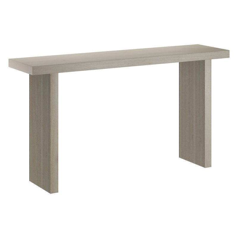 Chery 55" Wide Rectangular Console Table, Alder White