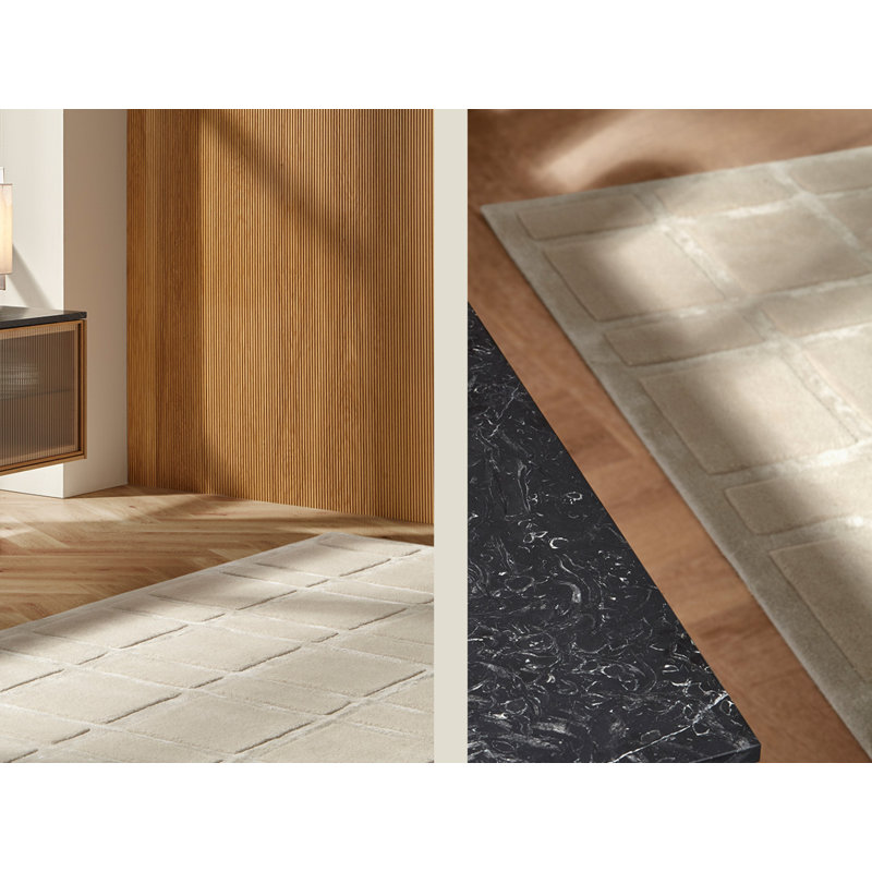 Area Rug in Beige, Rectangle 6'5" x 10'