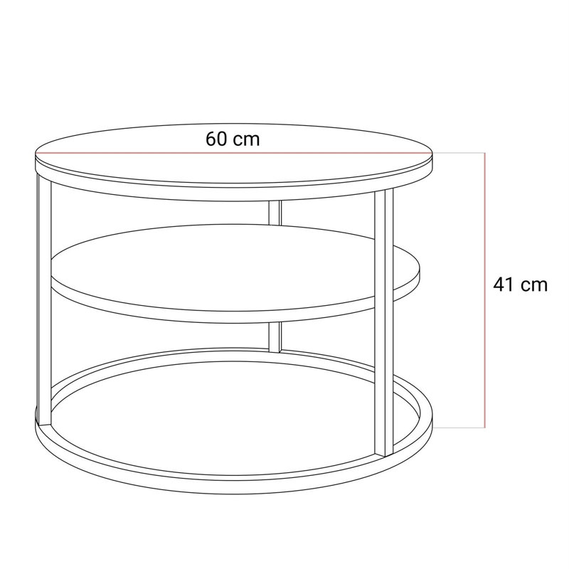 Coffee Table, black glass