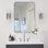 Miroir de salle de bain moderne et arrondi rectangulaire | Structure en U en acier inoxydable