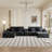 Bonless 150''width 5-piece Comfy U-shaped Sofa Couch Sectional Upholstered Corduroy For Living Room Free Combination,Console, Cup Holders, USB Ports,Bluetooth Speaker-559709621