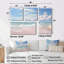 «Pink Minimalisme Beach Landscape III» - impressions nautiques sur toile 4 panneaux-1180027994-1180027995