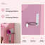 Miroir de coiffeuse 3 couleurs à DEL avec tabouret, coiffeuse rose pour la chambre à coucher, 2 tiroirs et 5 armoires de rangement (4 ouvertes + 1 cachée), éclairage réglable (rose)-2136749680