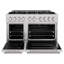 ZLINE 48" Classic Double Oven Gas Range in Stainless Steel with 8 Brass Burners-682624148