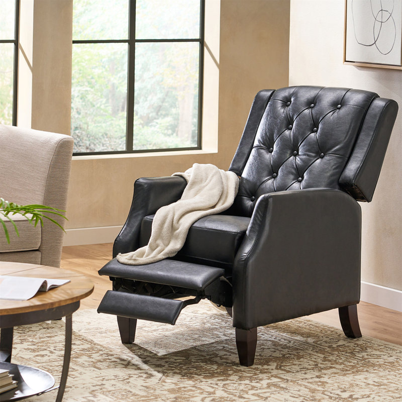 Fauteuil inclinable manuel en similicuir
