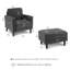 Fauteuil d'appoint et repose-pieds de rangement 32 W