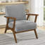 Fauteuil d'appoint contemporain en hévéa massif avec structure en bois d'hévéa-731956814