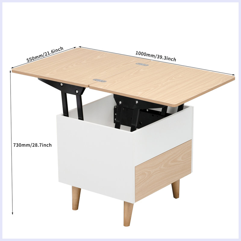 Modern Multi-functional Coffee Table Extendable with Storage