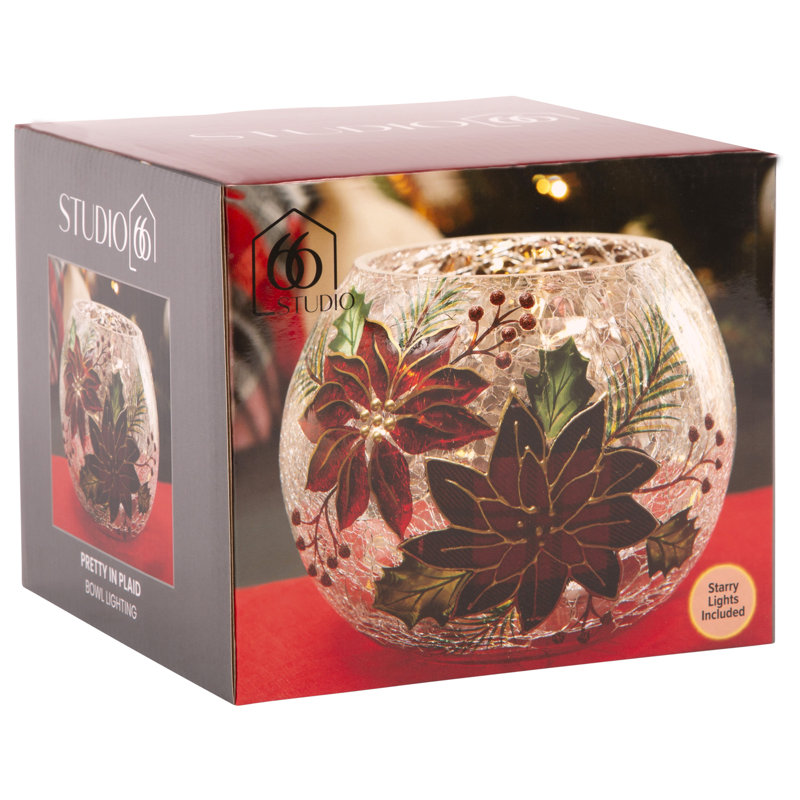 Joli luminaire bol en tissu écossais