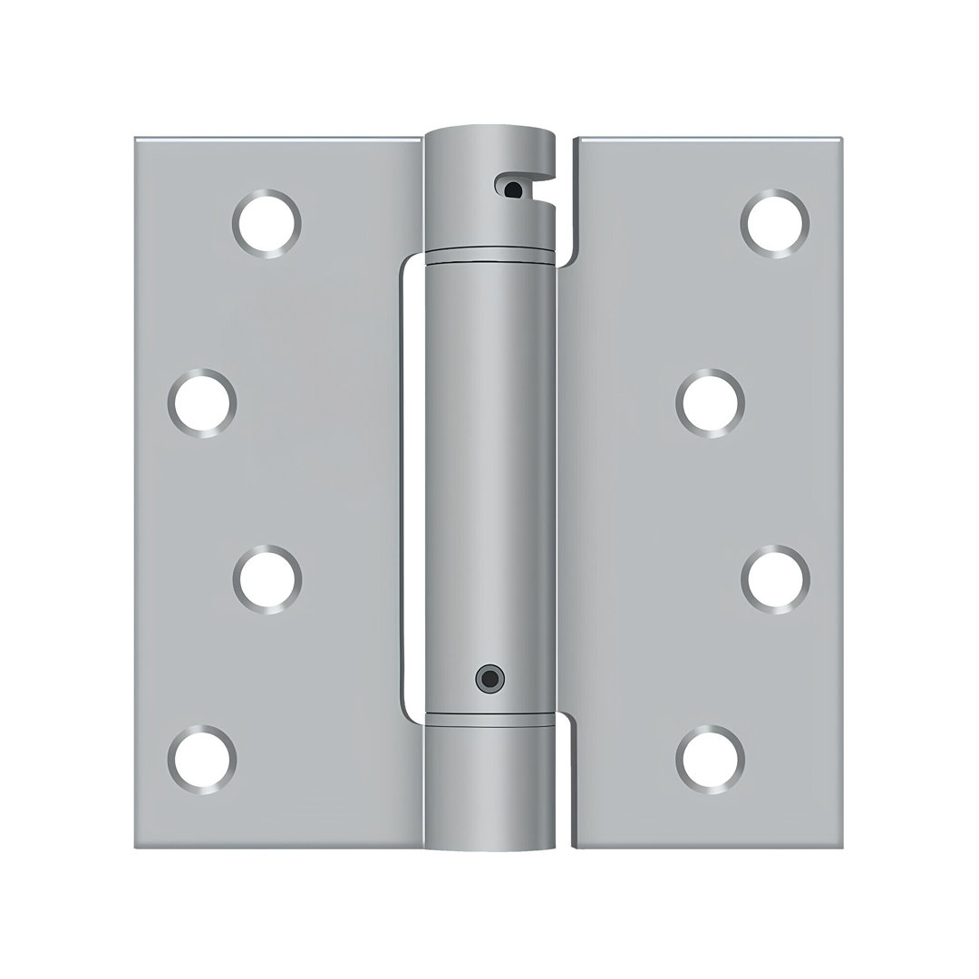 4" H x 4" W Steel Single Spring Door Hinge Deltana