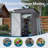 5X3 FT Metal Outdoor Storage Shed, Tool Shed With Pitched Roof And Lockable Door Compact Metal Tool Shed