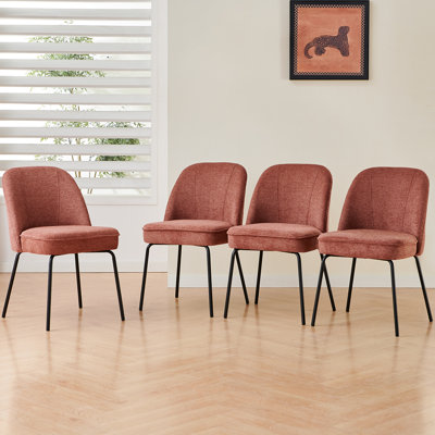 Soft Padded Upholstered Dining Chair with 12cm Thick Seat Cushion