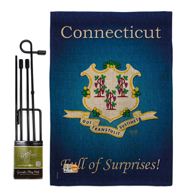 Double Sided 18.5'' H x 13'' W Burlap Flag Set