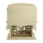 Table de chevet vatican, finition argent champagne bd00462