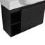 Meuble-lavabo mural 26 po avec lavabo en céramique blanche et porte à fermeture en douceur