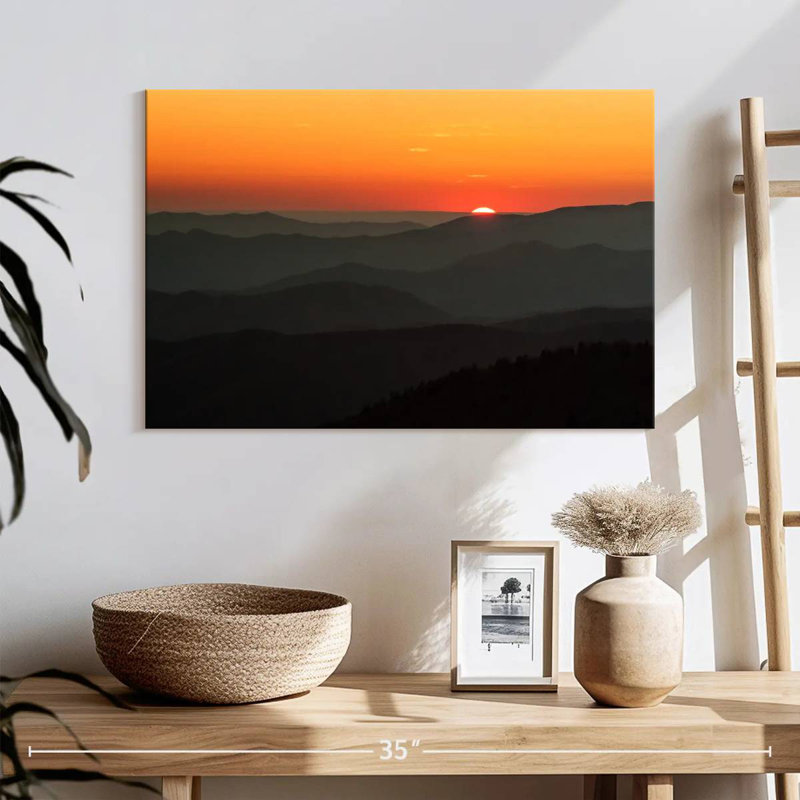 Lever de soleil Alvord Smoky Mountains, H 16 po x l 24 po