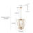 4-Light Rose Gold Kitchen Island Geometric Pendant
