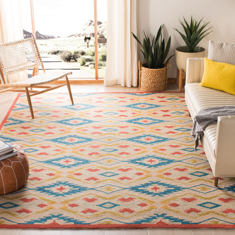 Adera Hand Hooked Performance Southwestern Rug, Rectangle 8' x 10'