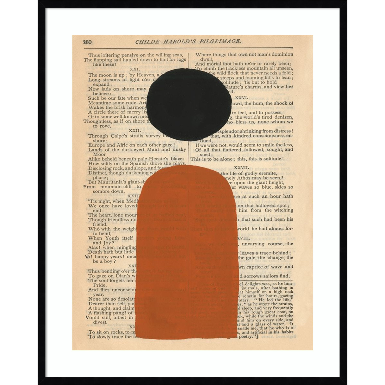 Modern Prose by W. Stramel, Black, 33" W x 41" H