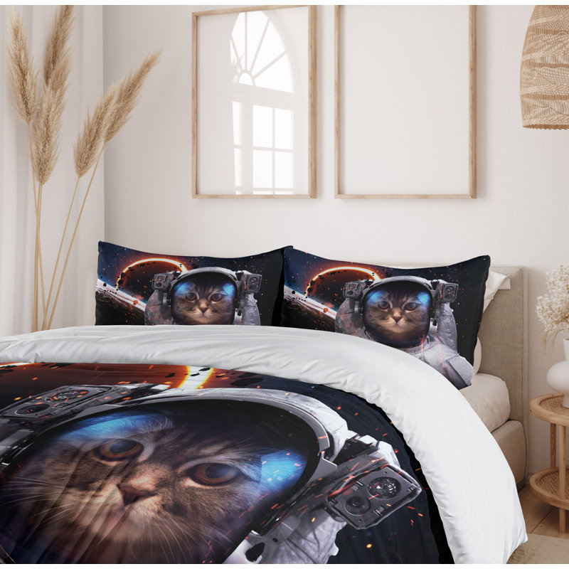 Ensemble de housse de couette Cat Cosmonaut, Très grand
