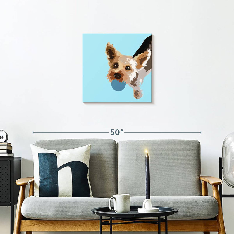 Brampt Rex On Light Blue, 20" H x 20" W