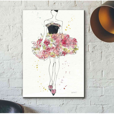 'Floral Fashion II' by Anne Tavoletti, Canvas Wall Art