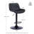 Henry Gas Lift Armless Black Faux Leather Barstool-black (set Of 2)-300724839