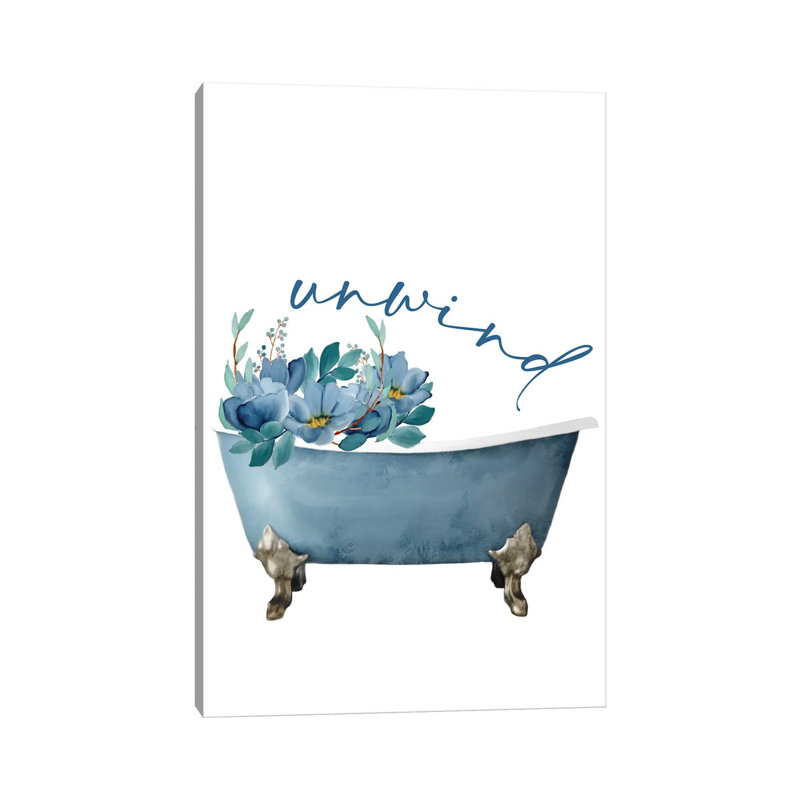 French Blue I by Kimberly Allen - Wrapped Canvas Print, 20.32 cm H x 30.48 cm W