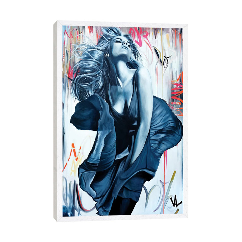 The Pretty Dress by Val Escoubet - Painting on Canvas, White Framed, 66.04cm H x 45.72cm W x 3.81cm D