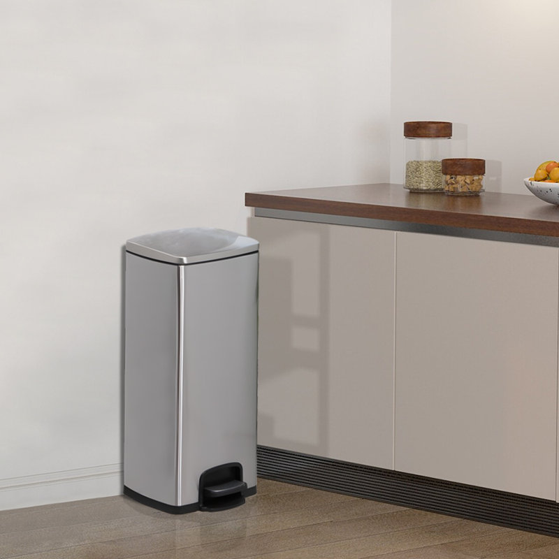 Poubelle ouverte en acier inoxydable 6,59 gallons