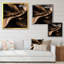 Art abstrait abstrait vague brune - art mural moderne sur toile-38727027-38727021
