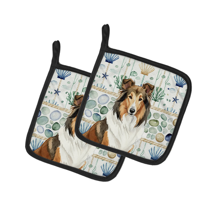Paire de poignées en verre Sable Collie