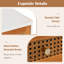 Table de chevet en rotin de style Mid-Century moderne avec tiroir