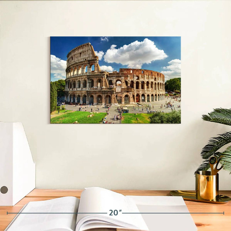 Ravi Colosseum à Rome, H 8 po x l 12 po