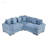 Oversized Cloud Modular Sectional Couch, Convertible Design With Extra-Wide Armrests And 10 Throw Pillows, Premium Corduroy Fabric For Living Rooms-287828327-287828325